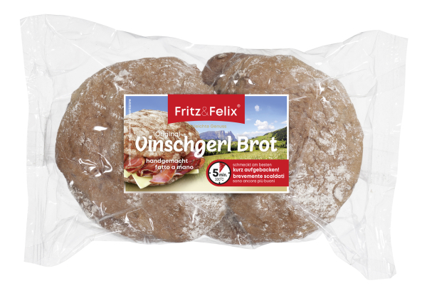 Fritz&Felix Vinschgerl Brot Original 300 Gramm (2 Paarl Brote)